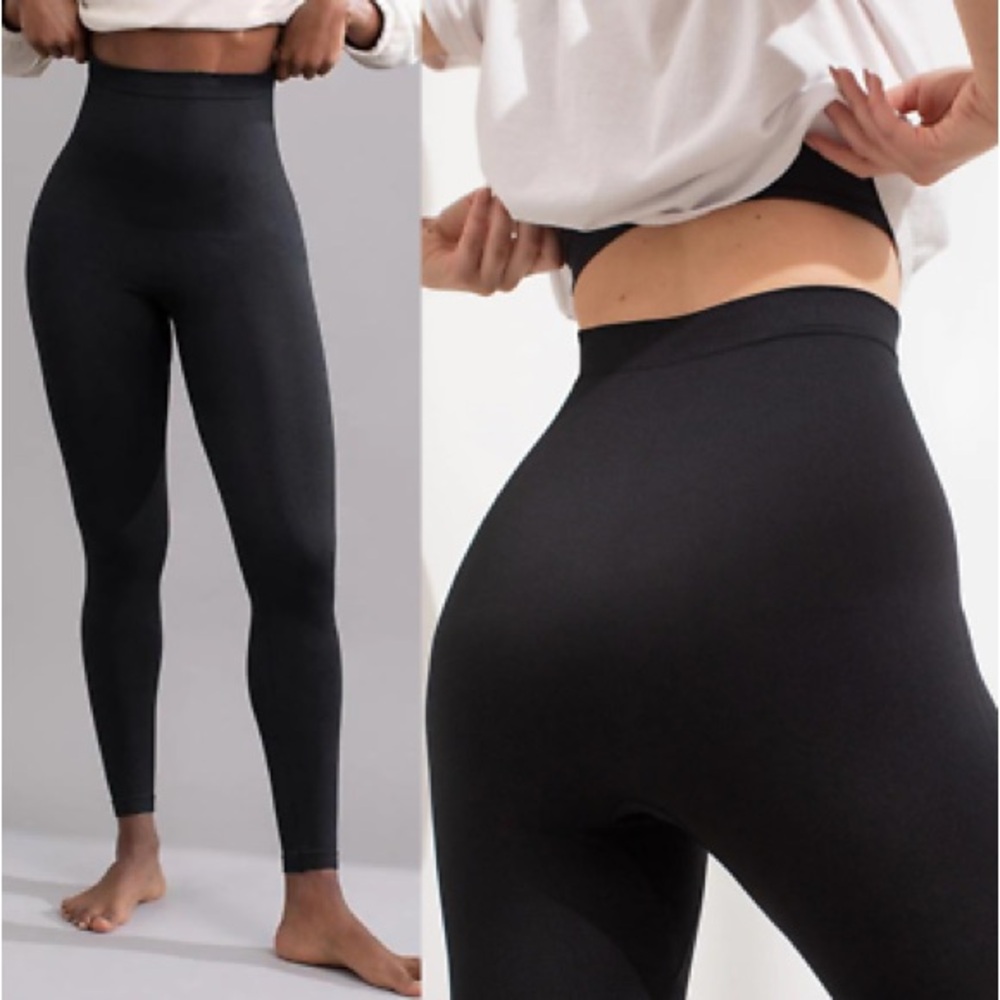 Empetua x Shapermint High Waisted Shaping Leggings in Black Size Small
